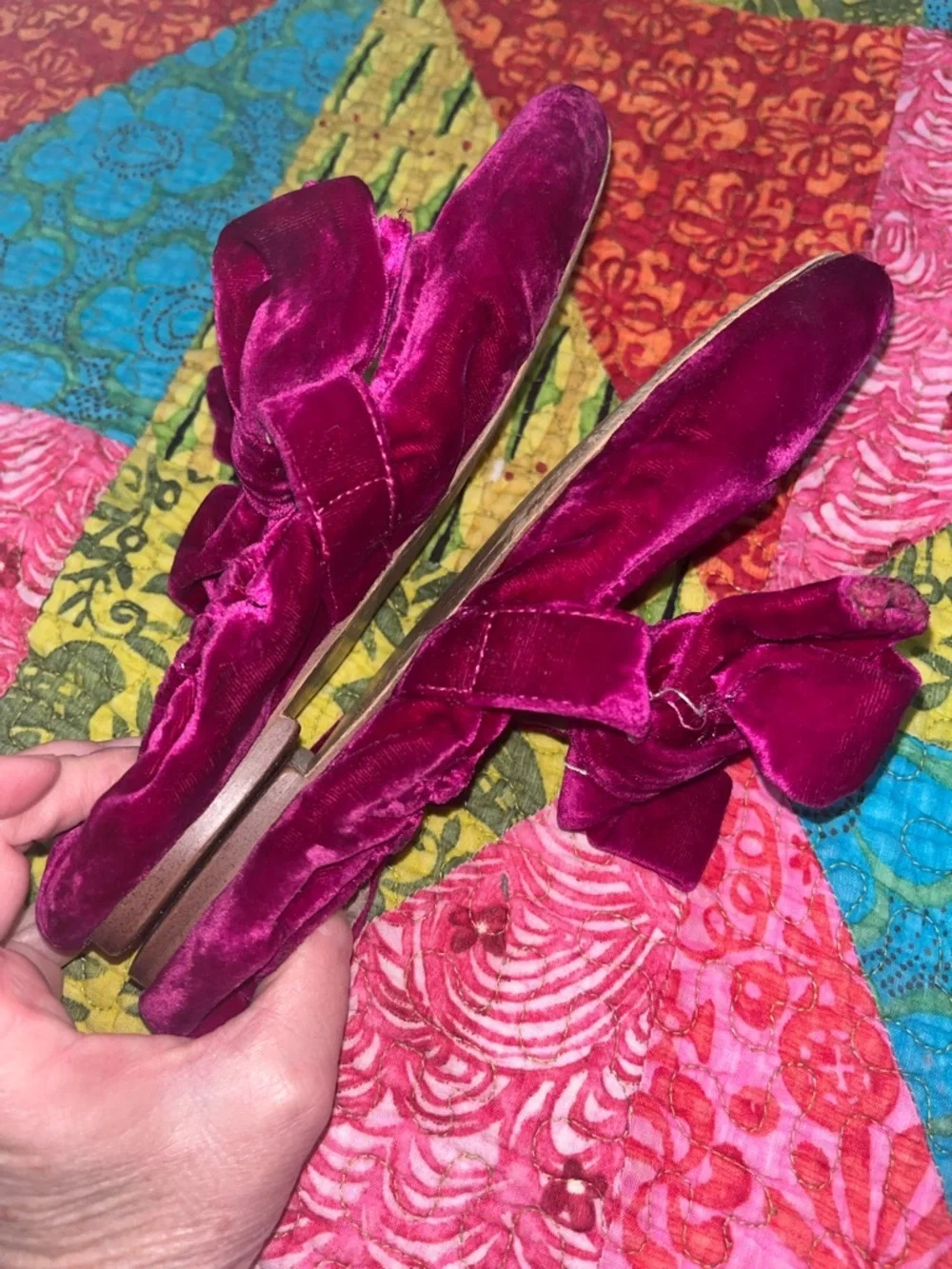 Sam Edelman Kids Velvet Bow Flats - Fuchsia